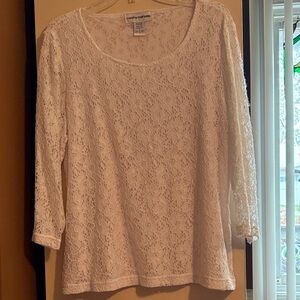 Cathy Daniels White Lace Tunic